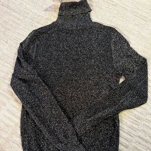 Zara black/silver glittery turtleneck new with tags